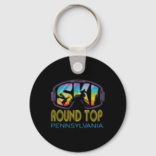 Ski Round Top Pennsylvania Skiing Vacation Key Ring