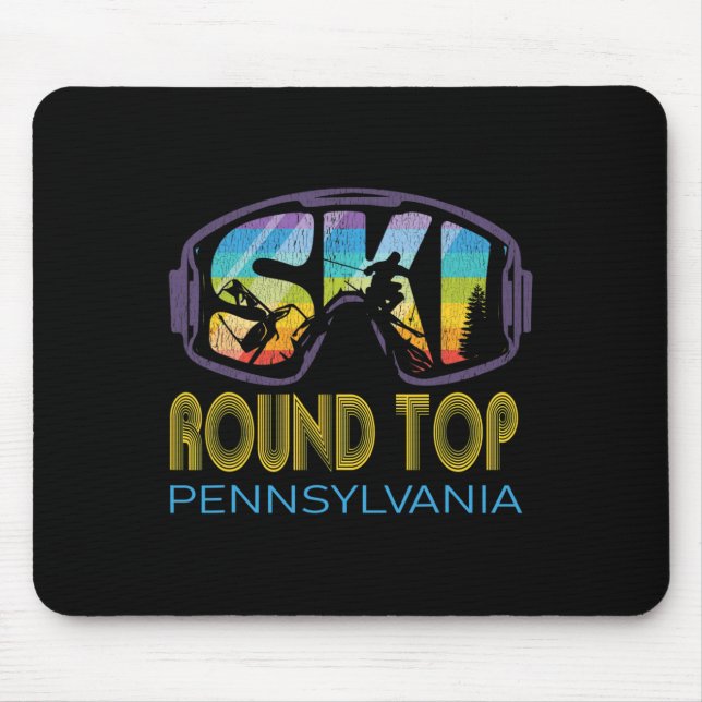 Ski Round Top Pennsylvania Skiing Vacation  Mouse Mat (Front)