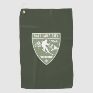 Ski Salt Lake City Utah Golf Towel