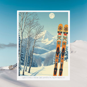 Ski Santa Fe New Mexico ski vacation Postcard