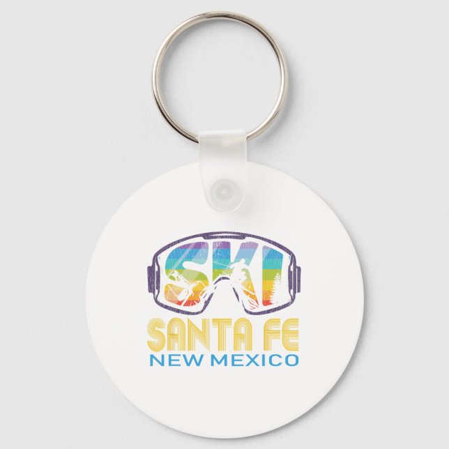 Ski Santa Fe New Mexico Skiing Vacation  Key Ring (Front)