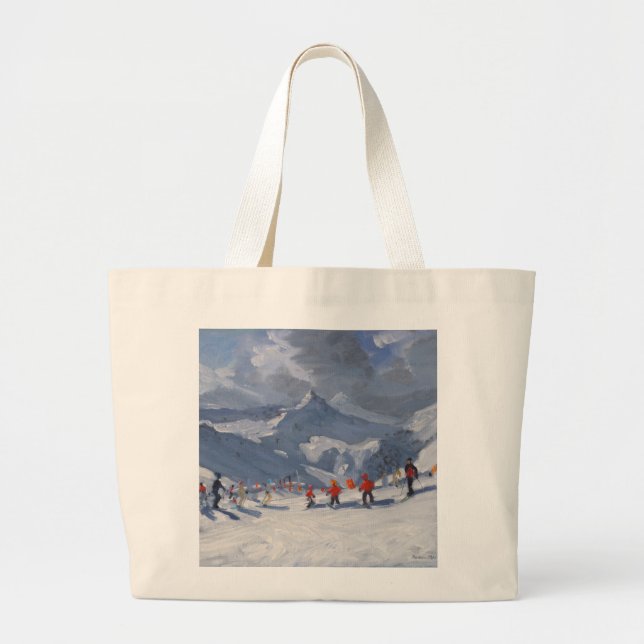 Ski School Tignes 2009 Large Tote Bag (Front)