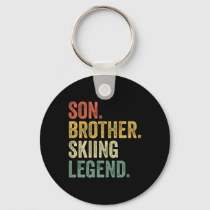 Ski Shirt Boys Funny Youth Gifts Son Kids Skiing Key Ring