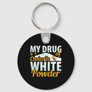 Ski Shirt White Powder Funny Snow Tees Sports Men Key Ring