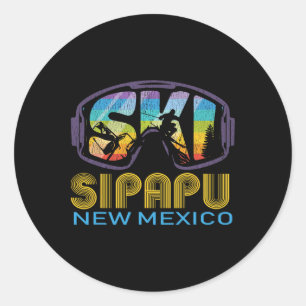 Ski Sipapu New Mexico Skiing Vacation Classic Round Sticker