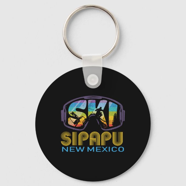 Ski Sipapu New Mexico Skiing Vacation  Key Ring (Front)