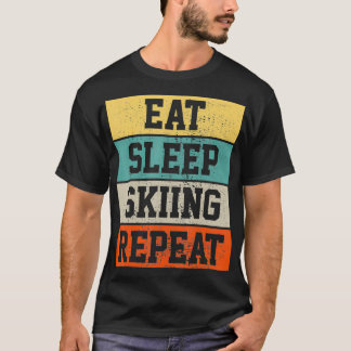 Ski Skier Skiing Retro Vintage Gift T-Shirt
