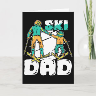 Ski Skier Skiing - Ski Dad Card