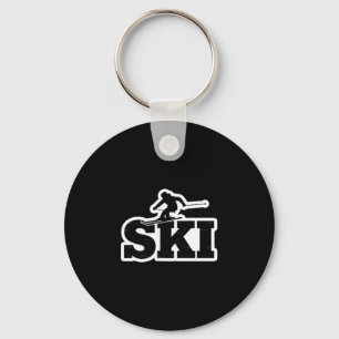 Ski skier skiing vacation lover winter sports key ring