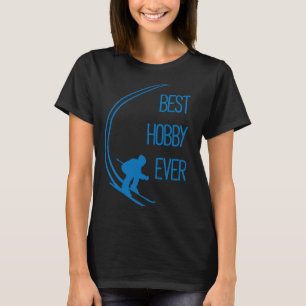 ski skier winter snow mountains downhill skiers T-Shirt
