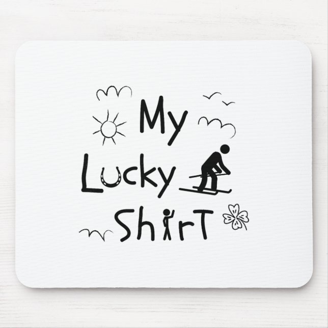 Ski Skiing Funny Downhill-skiers Alpine-skiing Ski Mouse Mat (Front)