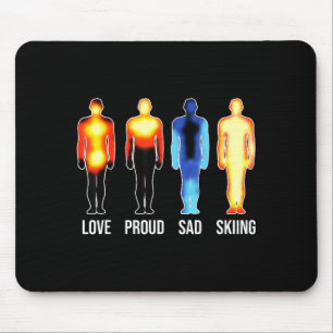 Ski skiing skiers ski vacation mouse mat