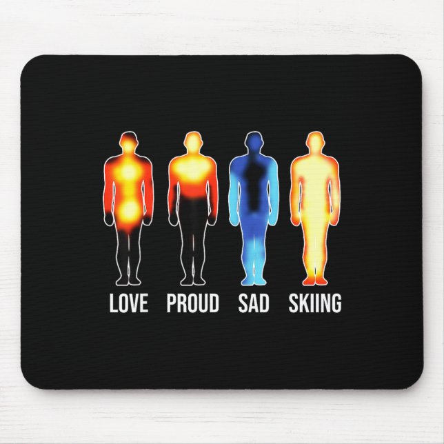 Ski skiing skiers ski vacation  mouse mat (Front)