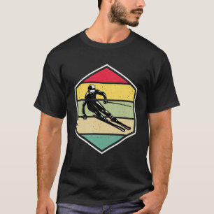 Ski Skiing Winter Sports Skier Racing Retro Vintag T-Shirt