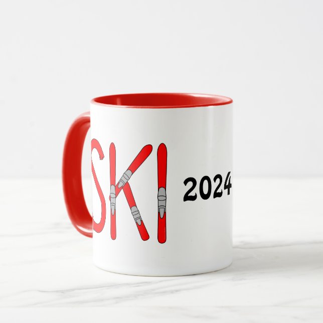 Ski Skis Mug (Front Left)