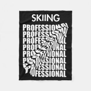 Ski slopes mountain adventure alpine sports winter fleece blanket