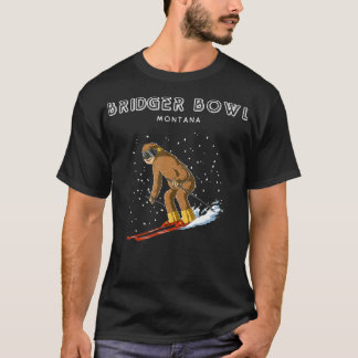 Ski Sloth  Bridger Bowl Montana Ski Gift  T-Shirt