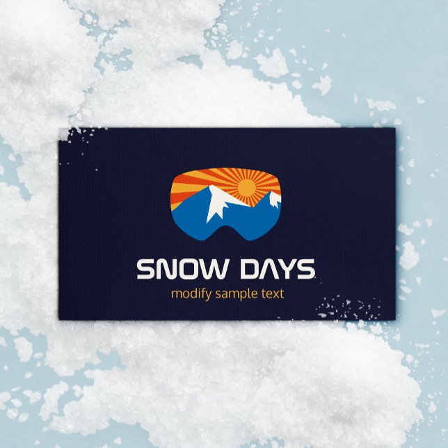 Ski Snow Board Instructor Business Card (Creator Uploaded)