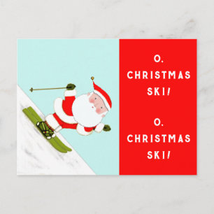 Ski Snow Skiing Holiday Postcard