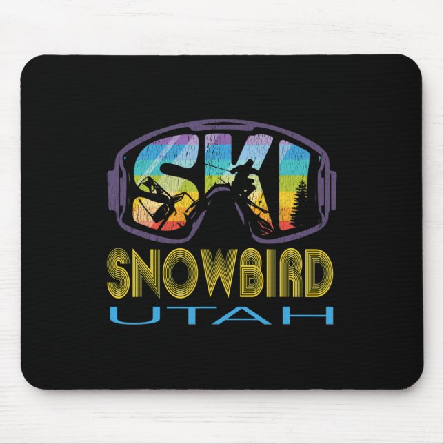 Ski Snowbird Utah Skiing Vacation  Mouse Mat (Front)