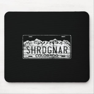 Ski Snowboard Colorado License Plate Shredding Gna Mouse Mat