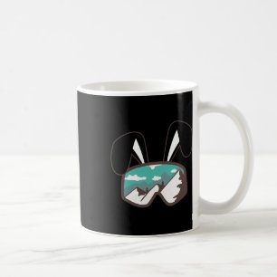 Ski Snowboard Goggles Bunny Ears Skiing Snow Gift Coffee Mug