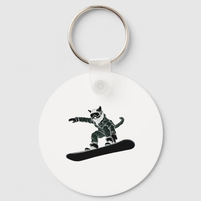Ski Snowboard Goggles Funny Skiing Snowboarding Ca Key Ring (Front)