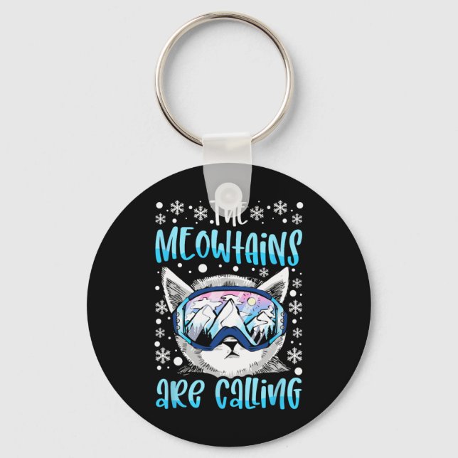 Ski Snowboard Goggles Funny Skiing Snowboarding Ca Key Ring (Front)