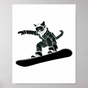 Ski Snowboard Goggles Funny Skiing Snowboarding Ca Poster