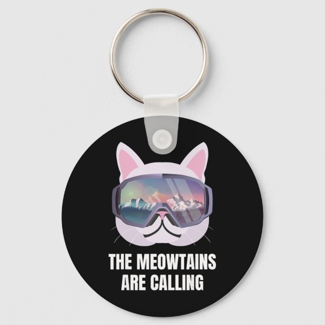 Ski Snowboard Goggles Funny Skiing Snowboarding  Key Ring (Front)