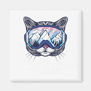 Ski Snowboard Goggles Funny The Meowtains Are Call Magnet