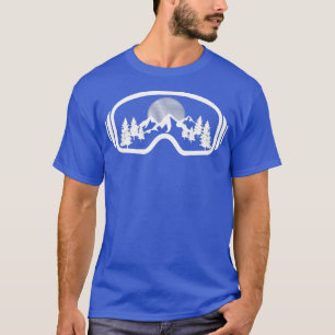 Ski Snowboard Goggles Skiing Snow Mountain Gift T-Shirt