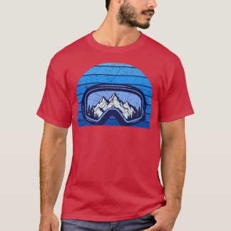 Ski Snowboard Goggles Skiing Snow Mountain Winter  T-Shirt