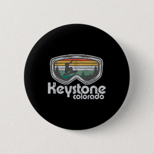 Ski Snowboard Keystone Snowboarding Retro Colorado 6 Cm Round Badge