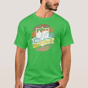 Ski Snowboard Nature Treehugger Skiing Mountain Ap T-Shirt