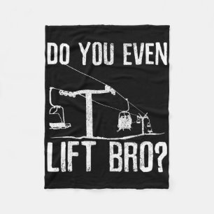Ski Snowboard - Ski Lift Saying Funny Skier Gift Fleece Blanket