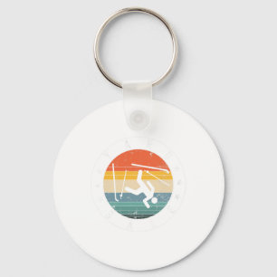 Ski Snowboard Yard Sale Skiing Snow Mountain Winte Key Ring