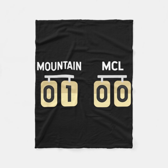 Ski Snowboarding Injury Mcl Get Well Recovery  Fleece Blanket (Front)