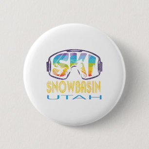 Ski Snowsin Utah Skiing Vacation  6 Cm Round Badge