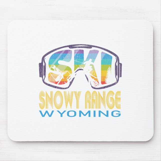 Ski Snowy Range Wyoming Skiing Vacation  Mouse Mat (Front)