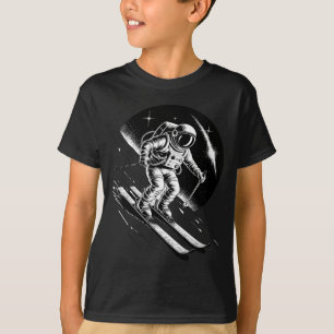 Ski space winter sport skiing funny skier astronau T-Shirt