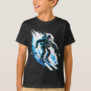 Ski space winter sport skiing funny skier astronau T-Shirt
