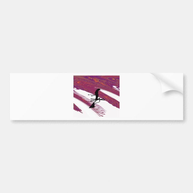 SKI static Cling Bumper Sticker (Front)
