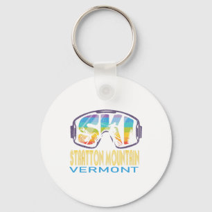 Ski Stratton Mountain Vermont Skiing Vacation Key Ring