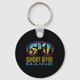 Ski Sunday River Maine Skiing Vacation  Key Ring