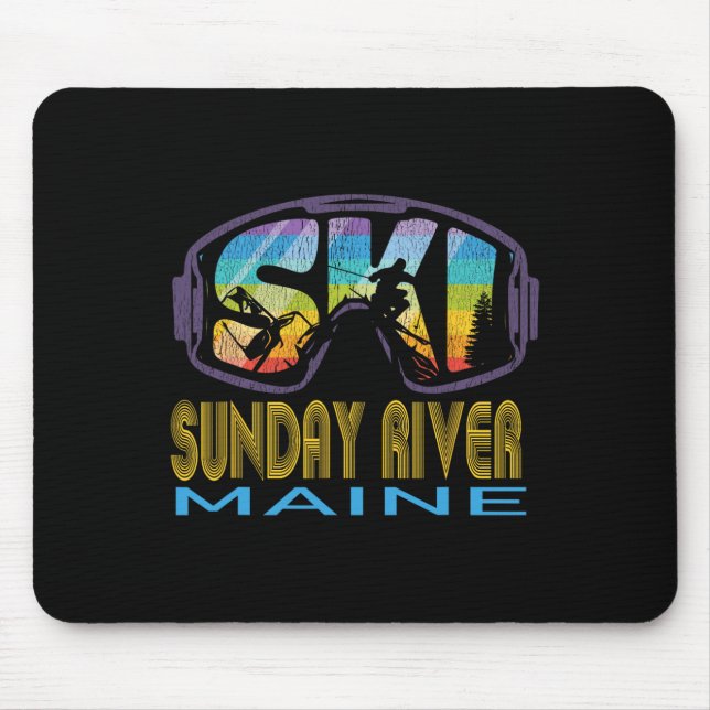 Ski Sunday River Maine Skiing Vacation  Mouse Mat (Front)