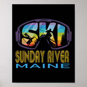 Ski Sunday River Maine Skiing Vacation  Poster