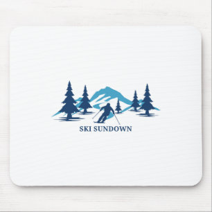Ski Sundown Connecticut Ski Resort Skiing Skier Mouse Mat