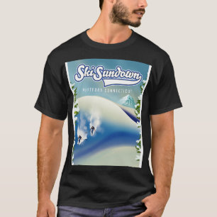 Ski Sundown New Hartford ski poster T-Shirt
