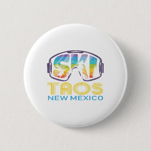 Ski Taos New Mexico Skiing Vacation 6 Cm Round Badge